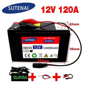 18650 리튬 배터리 30A 분무기 내장 BMS 전기 자동차 12.6V 충전기 12V 120Ah 120000MAh, 35000mAh, 1) 35000mAh, 35000mAh