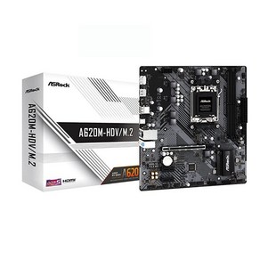 애즈락 ASRock A620MHDV M.2 AMD 소켓 AM5 Ryzen 7000 시리즈 프로세서 지원, HDV M.2, 1개