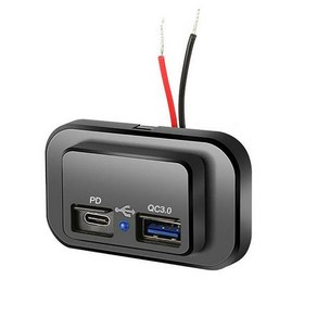PD 타입 C USB 포트 자동차 고속 충전기 소켓 전원 콘센트 패널 마운트 보트 캐러밴용 방수 휴대폰, [01] PD QC30