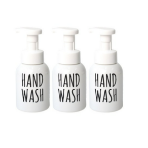 로맨틱노벰버 원형 거품용기 레터링2 HAND WASH 300ml, 화이트, 3개