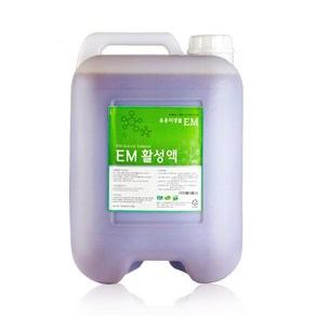 [수아트다이] EM 활성액 19리터 이엠 발효액 용액 하천 호수 연못 분수대 저수지 낚시터 수질 정화, 1개, 19L