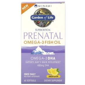 Supecitical Penatal Omega-3 Fish Oil Lemon 60 소프트겔, 1개, 60정