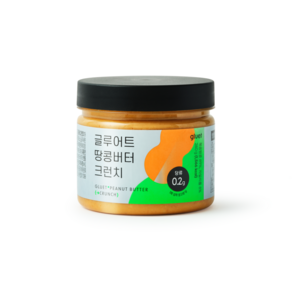 [글루어트] 저당 고단백 땅콩버터 크런치, 1개, 280g