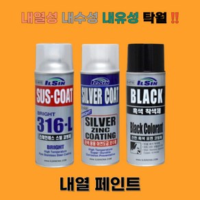 조씨네 난로 고온 내열 락카 자동차휠 페인트 머플러 스프레이, 1개, 420ml, 서스코트