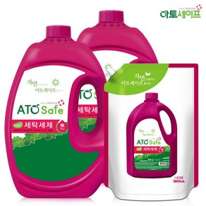 아토세이프 액상 세제 2.5L 2개+세제리필 1.8L 1개