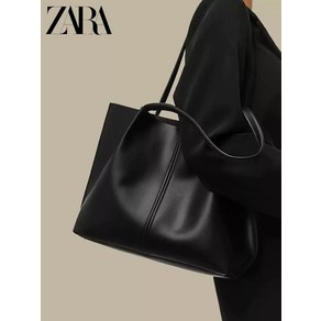 ZARA 여성용 가방 올해 가방 2024 대용량 통근 가방 틈새 고급 숄더 토트 백