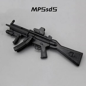 16 군인 액세서리 무기 퍼즐 모델 MP40 HK416 AK47 어썰트 라이플 총 조립 모델 군사 교육 완구, 1개, 10) MP5sd5