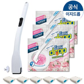 이지드롭 일회용 변기크리너 세트 블랙핸들 + 리필 3팩+사은품 6개입