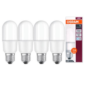 오스람 LED 스틱 삼파장 대체 램프 7W, 전구색, 4개