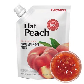 까로망 납작복숭아 리플잼 1kg 2개