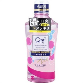 선스타 오라투미 무알콜 가글 마우스 워시 스테인 케어 피치 리프 민트 460mL