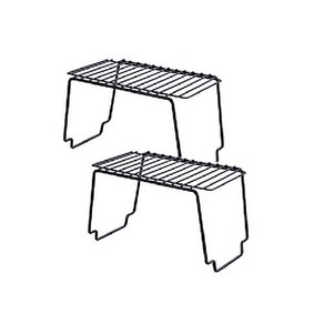 TwinsMall [1+1] 주방 스틸 수직 주방정리대 수납 선반 정리, 블랙+블랙, 2개