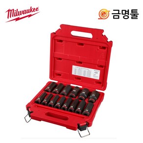 밀워키 49-66-7014 롱임팩소켓세트 1/2인치 14pcs 10-27mm 케이스포함 복수알셋트