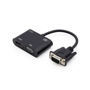 VGA to VGA HDMI 듀얼모니터 멀티포트 RGB 영상 컨버터 변환기 미러링 젠더 오디오케이블 DSUB 컴퓨터 USB