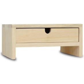 늘솜우드 원목 모니터 받침대 와이드 서랍형 1단 2단 듀얼, 미니형 서랍형, 1개