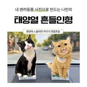 태양열인형 흔들인형 햇빛 머리 태양광 반려동물 사진 커스텀 맞춤 주문제작, 5. 만세, 1개