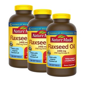 네이처 메이드 아마씨유 플렉씨드 1400mg 300정 Natue made Flaxseed Oil, 3개