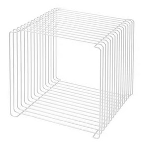 모듈 협탁 와이어 25x25x25 사이드 탁자 철제 침대 블랙 수납장 미니, 소형 화이트 25x25x25, 1개