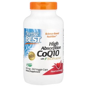 닥터스베스트 하이 앱솔션 CoQ10 100mg 소프트젤 120정 1개, 360정