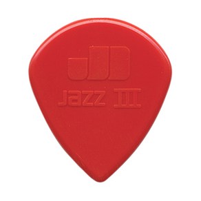 Dunlop 던롭 피크 재즈3 작은사이즈 JAZZ III 47R3 1.38mm (레드/블랙) [공식수입정품], 1개