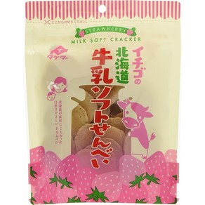 Takeda Confectioney 일본직구 다케다 과자 딸기 홋카이도 우유 소프트 센베이 55g16봉지, 16개, 55g