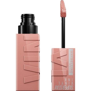 Maybelline Super Stay 비닐 잉크 롱웨어 노버지 리퀴드 립컬러 메이크업 고발색 색상 및 즉각적인 광택 매혹적인 핑크 립스틱 4.1ml(0.14온스) 1개입