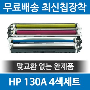 그래토너 HP 130A CF350A 호환 재생토너 MFP M177FW MFP M176N 세트, 1개, 검정+파랑+빨강+노랑