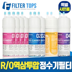 필터탑스 RO멤브레인 역삼투압 정수기 필터 전체 1년 2년, 선택04_교체세트A(3+1+0+0), 1개