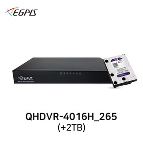 이지피스 QHDVR-4016H_265(+2TB) AHD 400만화소 CCTV 16채널 하이브리드 DVR 녹화기, 1개