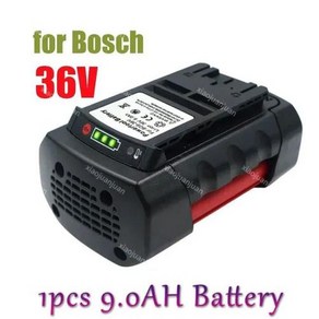 Bosch 교체용 리튬 이온 배터리 BAT836 36V 6.0 Ah BAT810 BAT840 D70 771 (A) 2607336004 26073361, 36V 9.0AH Battey, 1) 36V 9.0AH 배터리, 1) 36V 9.0AH Battey