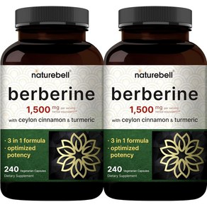 NatureBell 베르베린 보충제 1500mg 식물성 캡슐