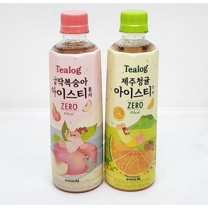 티로그 아이스티 제로 납작복숭아 + 제주청귤, 30개, 500ml