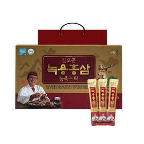 [선물세트] 6년근 홍삼 녹용 스틱 10ml x 30포 + 쇼핑백, 1세트, 1개, 300ml