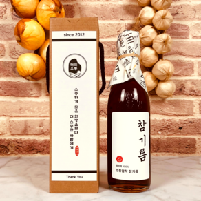 해피유통 참기름+들기름 350ml 선물세트, 통참깨 100% 참기름 350ml 단품 선물, 1개