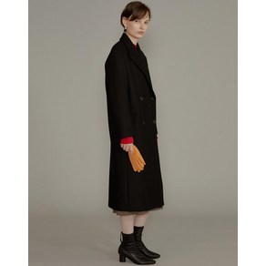 20FW [이태리 수입소재] Double-beasted Wool Blended Coat [BLACK] JYCO0D911BK