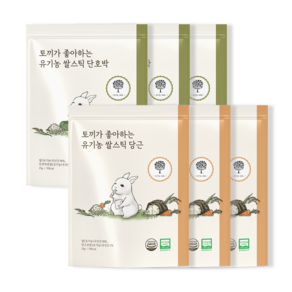 [앨리스] 토끼가 좋아하는 유기농 쌀스틱, 6개, 25g, 당근 3개, 단호박 3개