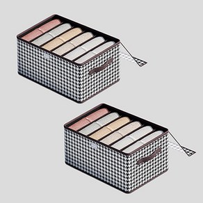 래븐 층층 분리 수납 리빙박스 2개입, 내부6칸, 2개