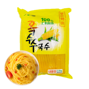 터보마켓 중국식품 가원 옥수수면 옥국시 업소용 세트 옥수수국수 2.5kg, 1개