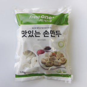 CJ 프레시원 고기 손만두 1.4kg 식당용만두 찐고기만두 업소용손만두, 1개