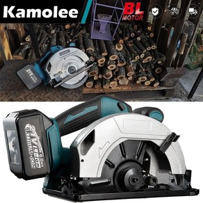 7인치 브러시리스 전기 원형 톱 무선 원형 톱 Makita 18V 배터리용 목공 전동 공구[KAMOLEE TOOL], 14)2x5.0Ah 2xSaw blade  EU, 1개