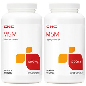 GNC 2병 MSM 1000 MG 180 Capsules, 180정, 2개