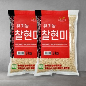 초록숟가락 유기농 찰현미 3kgX2ea, 2개, 3kg