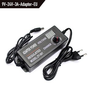 AC DC 가변 어댑터 다양한 전압 DC 소스 1V-24V 3V-36V 3V-24V 24V-36V 5V-12V 3V-12V 2835 5050 5730 LED 스트립, US, US, 1개