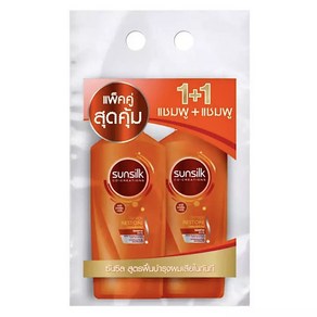 썬실크 샴푸 400ml x 2통 오렌지색 한세트 대미지 리페어