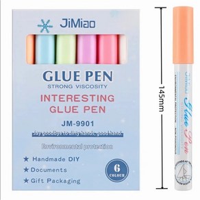 JIMIAO 글루펜 세트 6색, 6개, 5ml