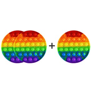 버블버블 버블팝 푸쉬팝 팝잇 2+1 블록게임 장난감 SNS 핫아이템 말랑말랑 무한 뽁뽁이 보드게임 어몽어스 레인보우 장난감, 3개