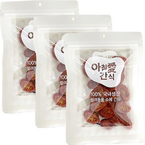 아침애 강아지 수제간식 3개세트 특가전, 3개, 양고기와 연어롤80g