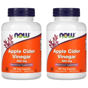 나우푸드 애플 사과 사이다 비니거 Apple Cider Vinegar 450mg 120캡슐 2개