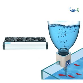 영아쿠아 수조 쿨링팬 냉각팬 보충수통 세트, 1개