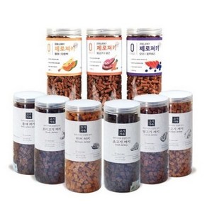 제로랩스 고기가득 져키 1+1 2kg 대용량 노즈워크 칭찬 훈련용 강아지간식+소세지5p, 연어+오리고기(소세지10p), 1kg, 2개